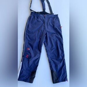 Double Speed Men Snow Ski Pants Size XXL Blue Waterproof Insulated W Suspenders